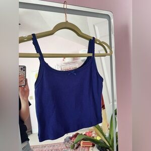 Navy Bow Tank Top